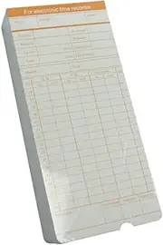 100pcs Time Cards Attendance Calendar Cards Daily Time Clock Cards for Employee Small Business Payroll Recorder Random Color