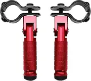 Passenger Foot Pegs -Metal Motorcycle Foot Rest | Foldable Motorbike Frame Foot Pegs for Passenger | Rearsets Folded Footrest Bicycles for Passenger, Bicycles, Scooters and Motorbikes