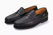 Mephisto Men's Cap Vert Black Thalassa 490 Flat Heel Slip-On Loafers
