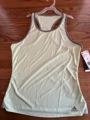 Adidas Club Tank Top Womens Medium M Mint Green Climalite Athleisure Racerback