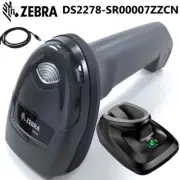Zebra 2D/1D DS2278-SR00007ZZCN Wireless Bluetooth USB Barcode Scanner W/ Cradle
