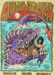 GUNS N' ROSES Salt Lake City Concert Flyer 2023 A4-Sized High Quality Card Print