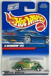 2000 Hot Wheels Main Line 3-Window '34 Ford 3SP Wheels #132 27099