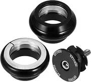 Bicycle Bowl Group Bike Internal Threadless Head Bicycle Head Bearings Bicycle Re Parts Bicycle Fork Stem Head Bicycle Head Kit Black Aluminum Alloy