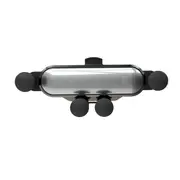 Upgrade Metal Gravity Linkage Automatic Lock Air Vent Car Phone Holder for 4.7-6.5 Inch Smart Phone iPhone XS Max Samsung Galaxy S10+ SILVER COLOR