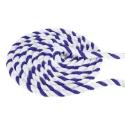 1/2Inchx50Feet Twisted Cotton Rope 3 Strand Tug of War Rope Blue White