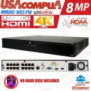 UNV Uniview 16 Channel 16 PoE NVR NDAA Compliant 4K Plug & Play PoE NVR