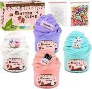 Butter Slime Kit, 4 Pack, Assorted Colors and Accessories