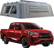 ATATNK Impact-Resistant | Aluminum Hardtop Tonneau Topper W/Lock | Multi-Season Bed Cap Truck Canopy Truck Tonneau Cover Seal Compatible for Toyota Hilux(Style B 5.0ft Sliding Window)