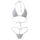 Women Sexy Micro Thong G string Brazilian Mini Top Bra Bottom Bikini Swimwea _ga