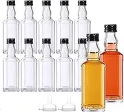 BPFY 12 Pack 3oz Glass Liquor Bottles with Lids, Empty Mini Alcohol Bottle, Small Whiskey Bottles for Cocktail, Tequila, Vodka, Wine