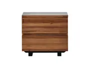 Flinders Bedside Table 2 Drawer - Natural