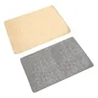 Memory Foam Bath Mat 35.43" x 23.62" Coral Fleece Bathroom Rugs,Grey+Brown
