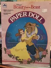 VINTAGE DISNEY’S BEAUTY AND THE BEAST PAPER DOLLS - UNCUT - 1991 GOLDEN BOOK