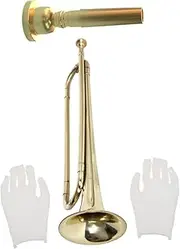 ERINGOGO 1 Set Trumpet Musical Instrument for Preschool Durable Wind Instrument with Gloves Enhance Music Skills Confidence present for Young Musicians