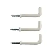 Everhang 38mm White PVC Square Hook - 3 Pack