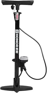 zolyet Bicycle Floor Pump Tire Inflator with Gauge Cycling Bike A Pump Black