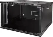 LogiLink W06A54B ECO Wall Cabinet 6HE (560 mm Depth), Flat Pack (Unassembled), 48.26 cm (19 Inches) Black