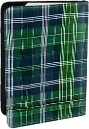 [JEJEA] Blue Scottish Tartan Print Travel Organizer Credit Cards Case Passport BookPassport Holder Cover Wallet forTraveling,, Black, One Size