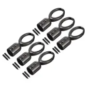 0.6" Cord End Cap Terminator Cord Finding for Tassel Jewelry Making 6Pcs Black