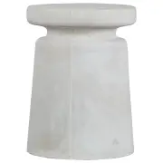 Largo 37x50cm Concrete Stool, Milky White