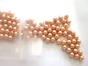 76 Pcs Swarovski Crystal Round Pearls, #5810, 6mm Rose Peach