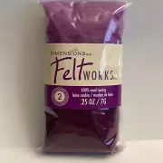 Dimensions FeltWorks 100% Wool Roving 0.25oz (1) Orchid Boysenberry Purple