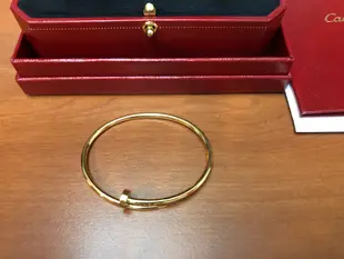 Cartier 細版釘子手環 黃金 15號