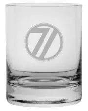 71st Infantry Division Military Etched 11oz Crystal Rocks Whisky Glass