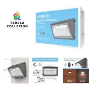 LED Wall Pack Light 50W with Dusk-to-Dawn Photocell, 5000K Wall Pack Lights O...