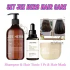 Set Jee Herb Shampoo + Hair Tonic + Hair Mask Scalp Growth Regrow Hair Care