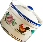 UTHCLO 1pc Rooster Soup Cup Ceramic Stew Bowl Soup Bowl Lid Porcelain Kitchen Supply