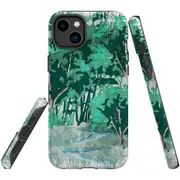 For iPhone 14 Plus Case Tough Protective Cover, Green Nature