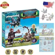 DreamWorks How to Train Your Dragon III Hiccup & Astrid Figures with Baby Dragon