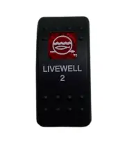 Carling Red Lighted " Livewell 2 " Rocker Switch Cover