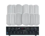 Waterproof Outdoor Speaker Package with 480W Bluetooth Amplifier White 176C+6xWTP660WHT