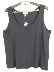 NWT TALBOTS Women Lightweight Stretch Comfy Rayon Nylon Knit Tank Top Brown 1X