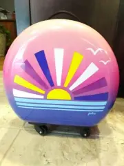 NWT Justice Girls Ray of Sunshine Rolling Suitcase Luggage Carry-On Hard Shell