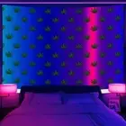 Large Wall Art Blacklight Poster UV Reactive Tapestry Wall Hanging Vintage Hippy