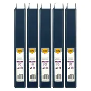 5x Marbig Clearview 3 D-Ring Insert Binder A4 File 25mm Document Organiser Blue