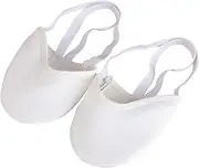 [NOLITOY] Half Sole Shoes for Women Non- Rhythmic Gymnastics Slippers Comfortable Latin Modern Dance Footwear White