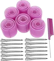 Professional Hairdressing Curler Set Large Hair Rollers Clips Rat Tail Comb No Heat Hair Curlers for Women for Styling