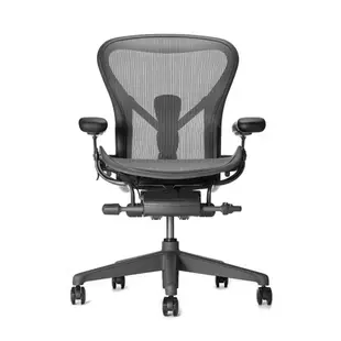 【Herman Miller】Aeron 2.0 人體工學椅 全功能 一般腳座 石墨黑 DW扶手 B size(平行輸入)