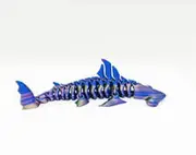 3D Printed Fidget 17cm - Blue Hammerhead