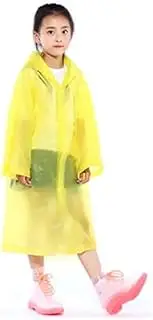 [Leona Co] Rain Poncho, Camping Rain Jacket for Boys and Girls, Unisex Waterproof EVA Rain Coat with Hood Family Pack
