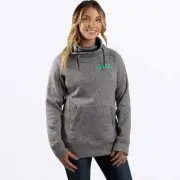 FXR Womens Ladies EMBER SWEATER PULLOVER - GRAY HEATHER / MINT - Size XL - NEW