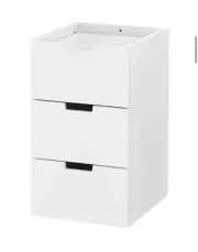 IKEA Nordli modular 3 drawer white chest 15 3/4” W x 18 1/2” D x 26 3/4” H