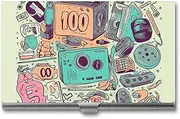 [LQPMNK] Metal Card Case, The 90s Illustration Print Professional Card Case Premium Card Case Lightweight Card Holder Pocket Card Case, Style