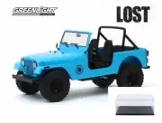 DIECAST CAR W/DISPLAY CASE 1977 JEEP CJ-7 DHARMA LOST GREENLIGHT 19064 1/18