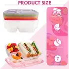 Microwave Safe Food Storage Containers Picnic Box Portable Stackable Lunch Bento